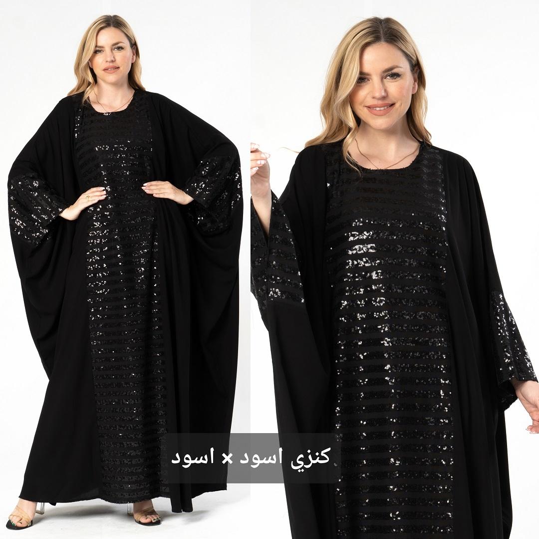 عباية استقبال ومناسبات موديل (1) كنزي أسود KENZY