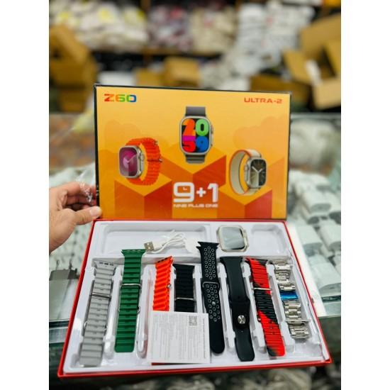 الساعة الذكية  Z60 Ultra 2 Smartwatch - الجيل الأحدث مع 8 إستراب وإسكرين