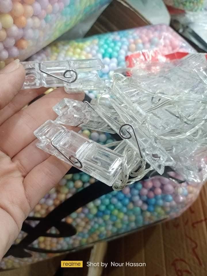 فرع  مشابك مضيئة زينة أكريليك 4 متر