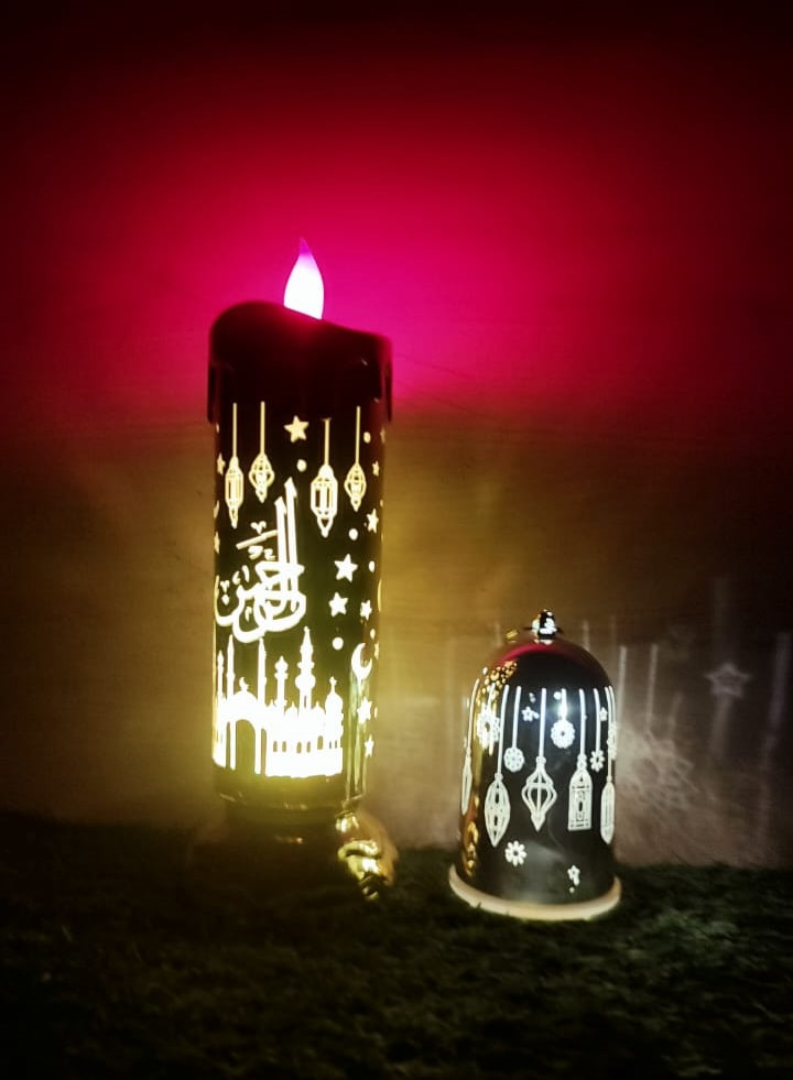 أباجورة شمعة كبيرة + فانوس رمضان