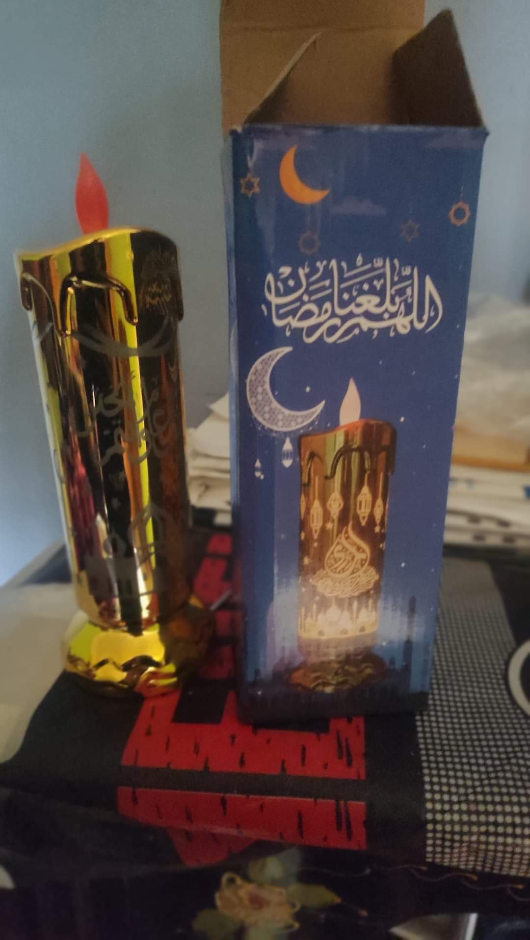 أباجورة شمعة كبيرة + فانوس رمضان