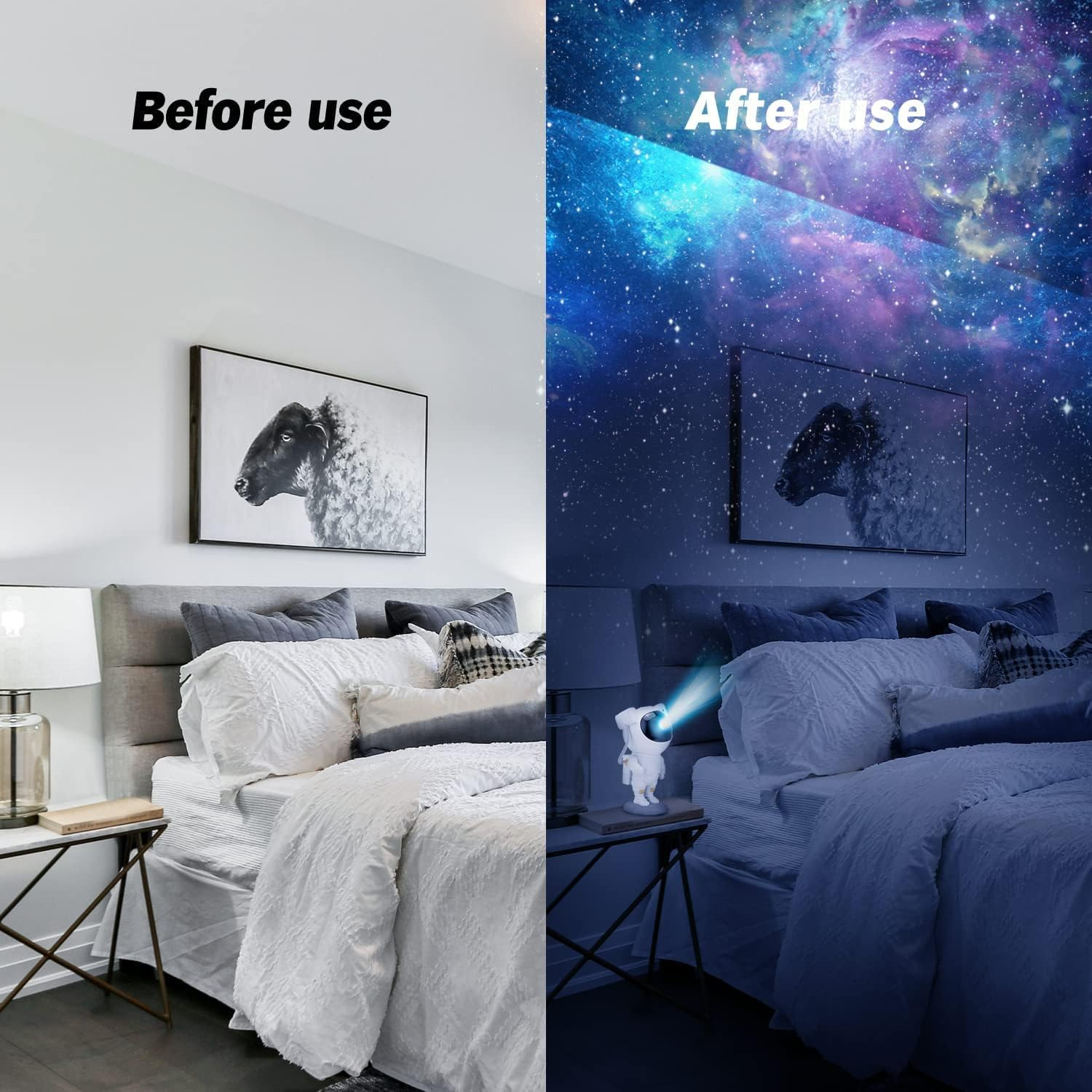 بروجكتور رائد الفضاء لعرض النجوم والمجرة Astronaut Galaxy Projector