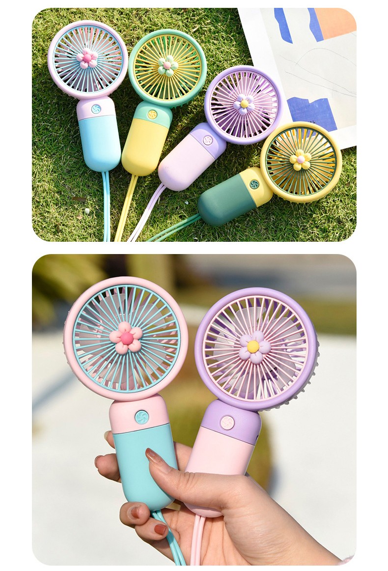 مروحة محمولة بالشحن مع كشاف Mini Fan