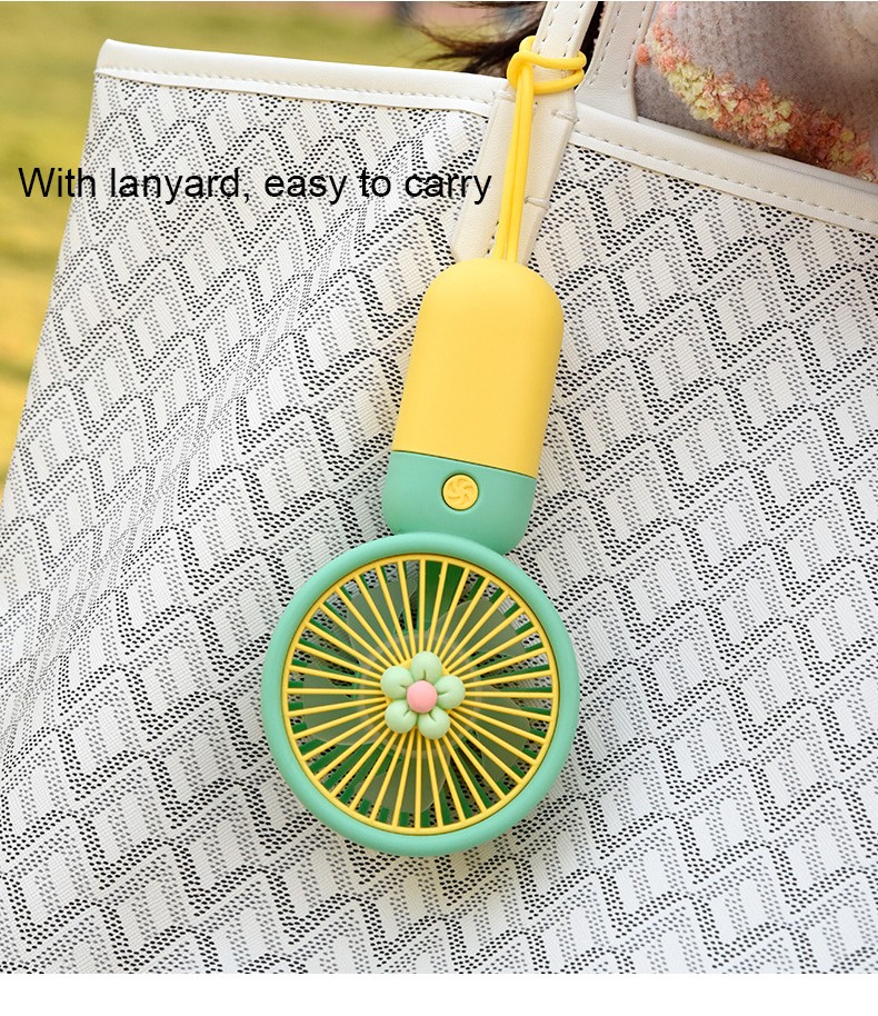 مروحة محمولة بالشحن مع كشاف Mini Fan