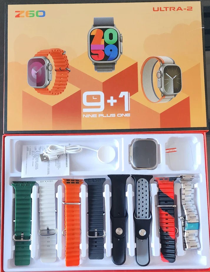 الساعة الذكية  Z60 Ultra 2 Smartwatch - الجيل الأحدث مع 8 إستراب وإسكرين