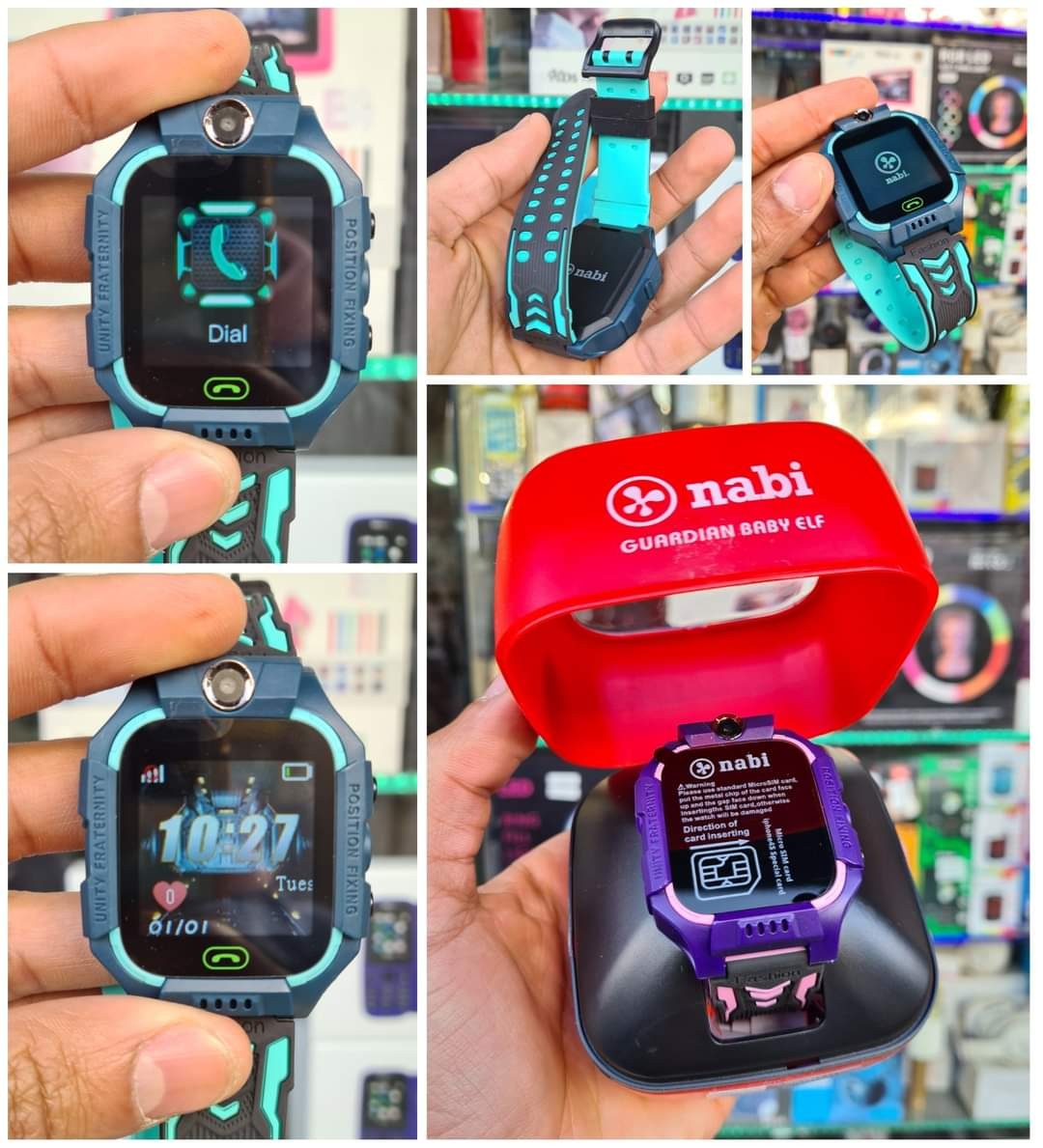 ساعة GPS ذكية للأطفال مع كاميرا وSOS - Kids Smart Watch Nabi Z7a