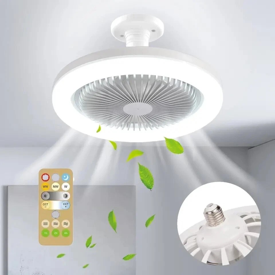 مروحة سقف متنقلة 2×1 مع إضاءة LED قوية
