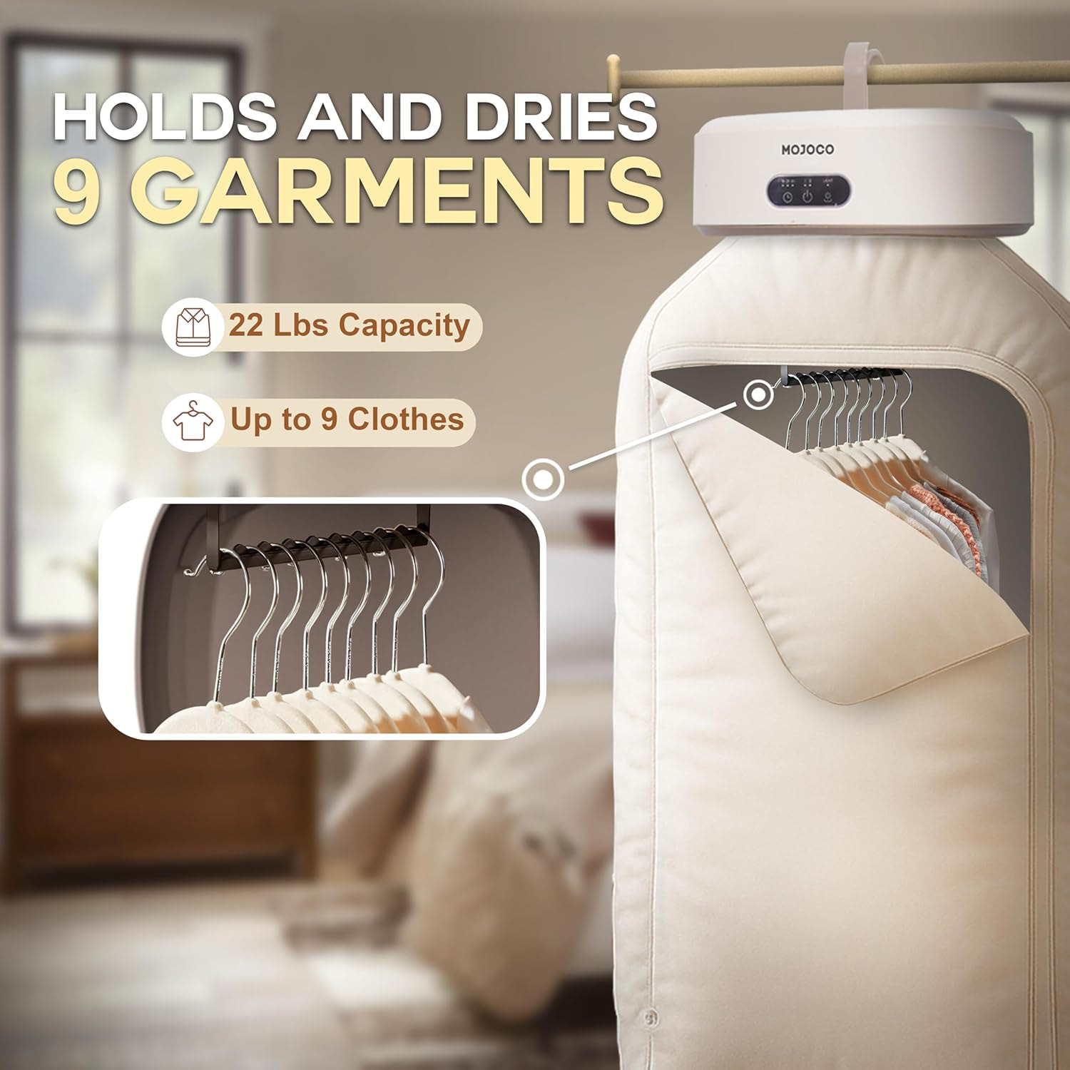 مجفف ملابس محمول قابل للطي - Cool Air Drying