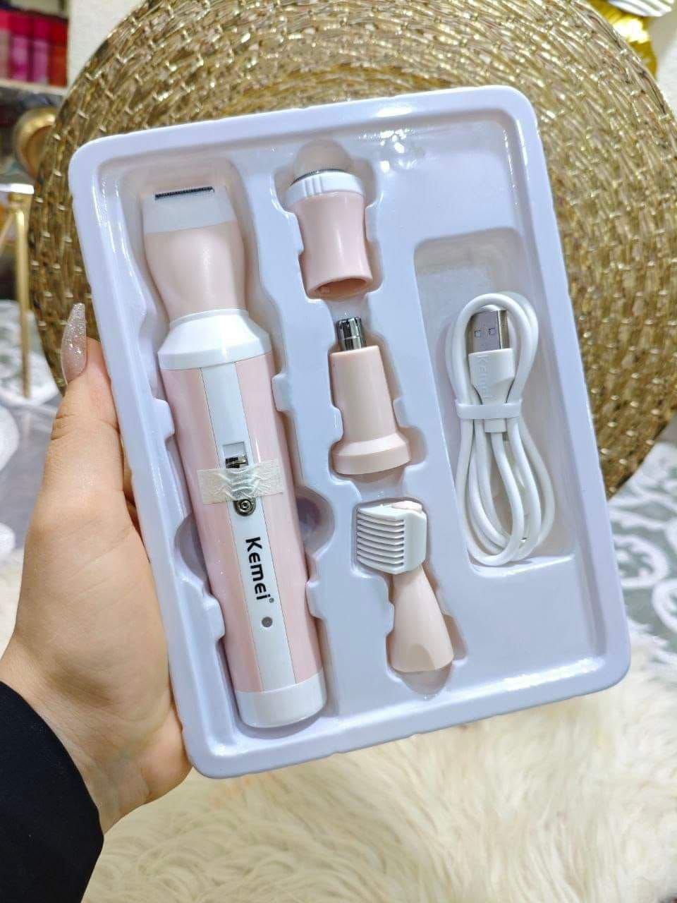 ماكينة إزالة الشعر 4 في 1 من Kemei – موديل KM-3024