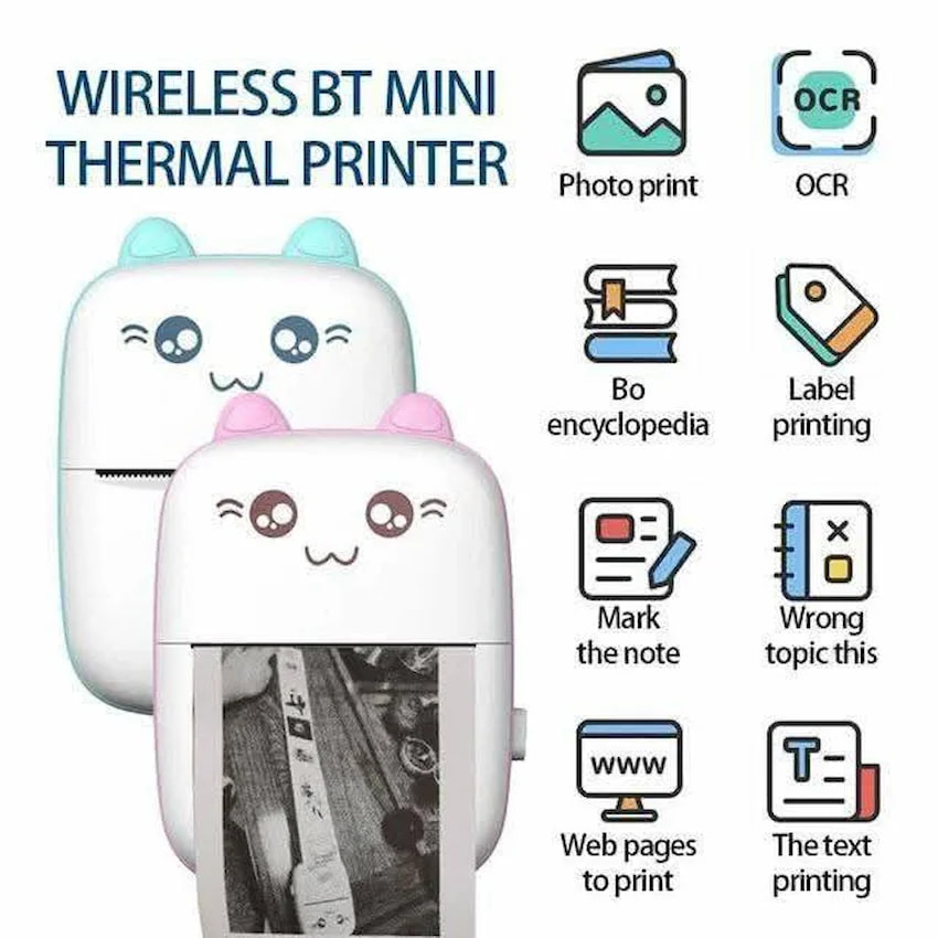 طابعة Mini Sticker Printer حرارية محمولة